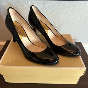 Michael Kors - black patent leather 3” pumps, size 8